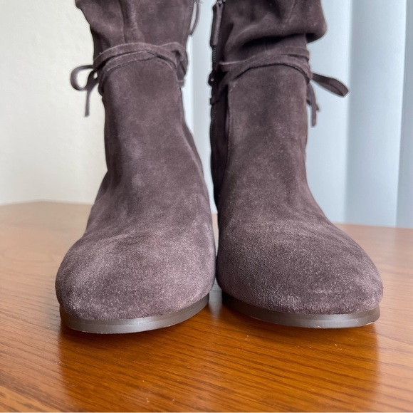 Violet & Red Janine Slouch Suede Boots Size 7.5 Brown - Picture 8 of 14